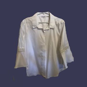 Calvin Klein White Button Down Blouse